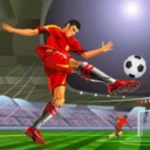 football kick soccer striker android application logo